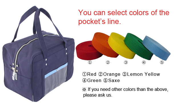 Canvas Mailing Boston Bag with Invoice Pocket.standard Color Variations